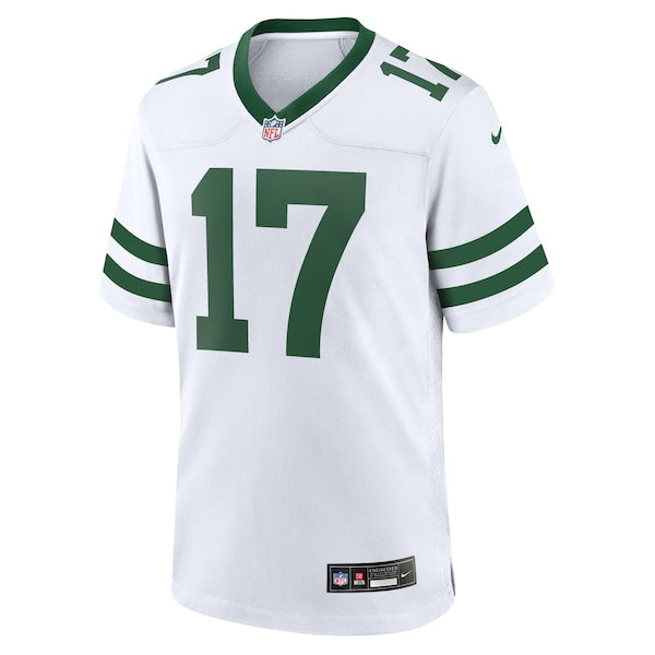 Garrett Wilson New York Jets Nike Legacy Player Game Jersey - White/Green - Image 4