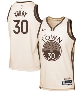 Stephen Curry Golden State Warriors Nike Youth 2025/26 City Edition Swingman Jersey - Tan