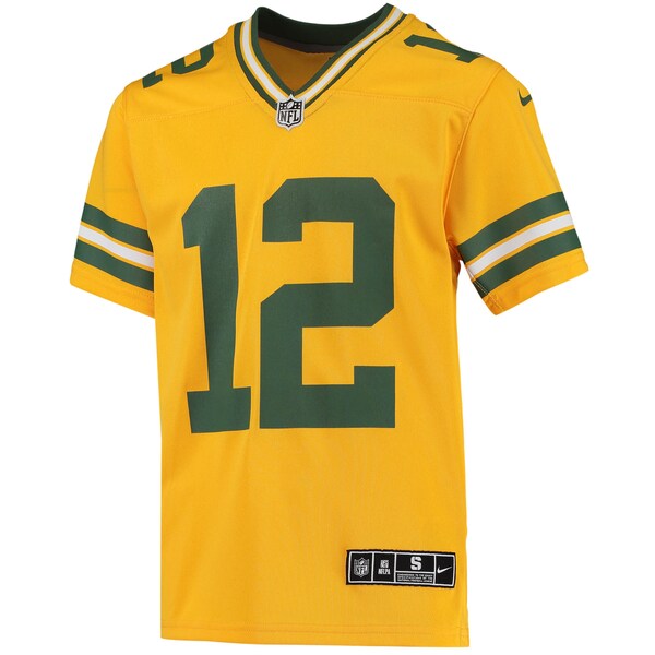 Aaron Rodgers Green Bay Packers Nike Youth Inverted Team Game Jersey - Gold - Image 2