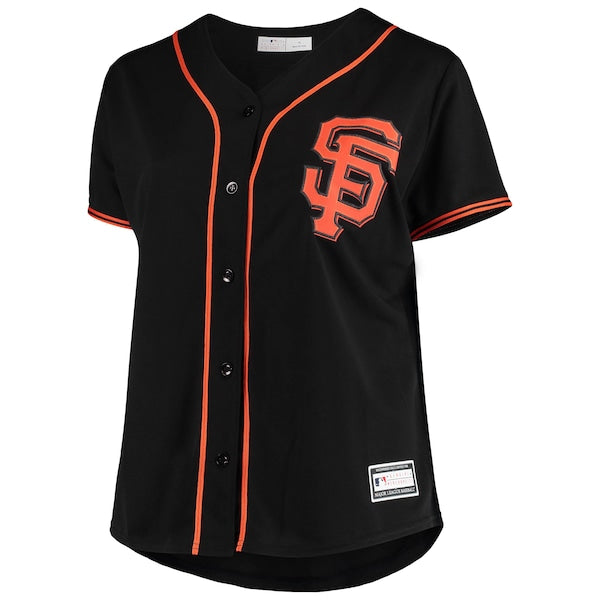 San Francisco Giants Women's Plus Size Sanitized Replica Team Jersey - Black - Image 2