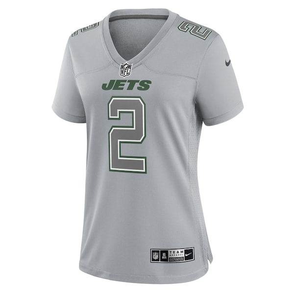 Zach Wilson New York Jets Nike Women's Atmosphere Fashion Game Jersey - Gray - Image 2