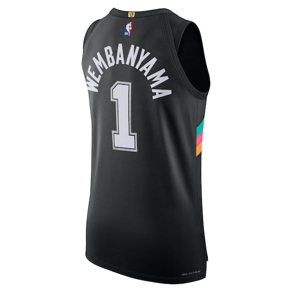 Victor Wembanyama San Antonio Spurs Nike Unisex 2025/26 Authentic Jersey - City Edition - Black - Image 3