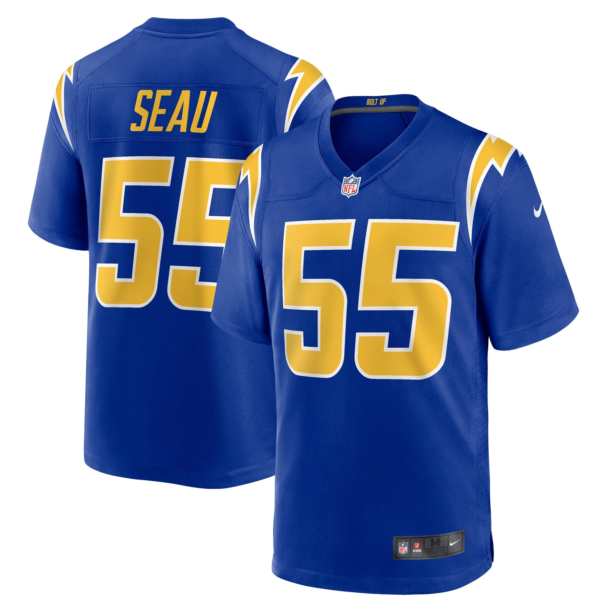 Junior Seau Los Angeles Chargers Nike Game Retired Player Jersey - Powder Blue/Royal - Image 6