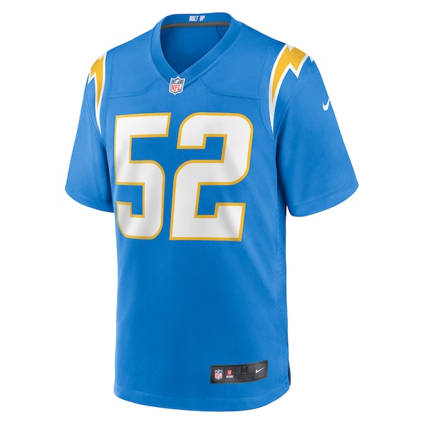 Khalil Mack Los Angeles Chargers Nike Youth Game Jersey - Powder Blue/Navy - Image 3