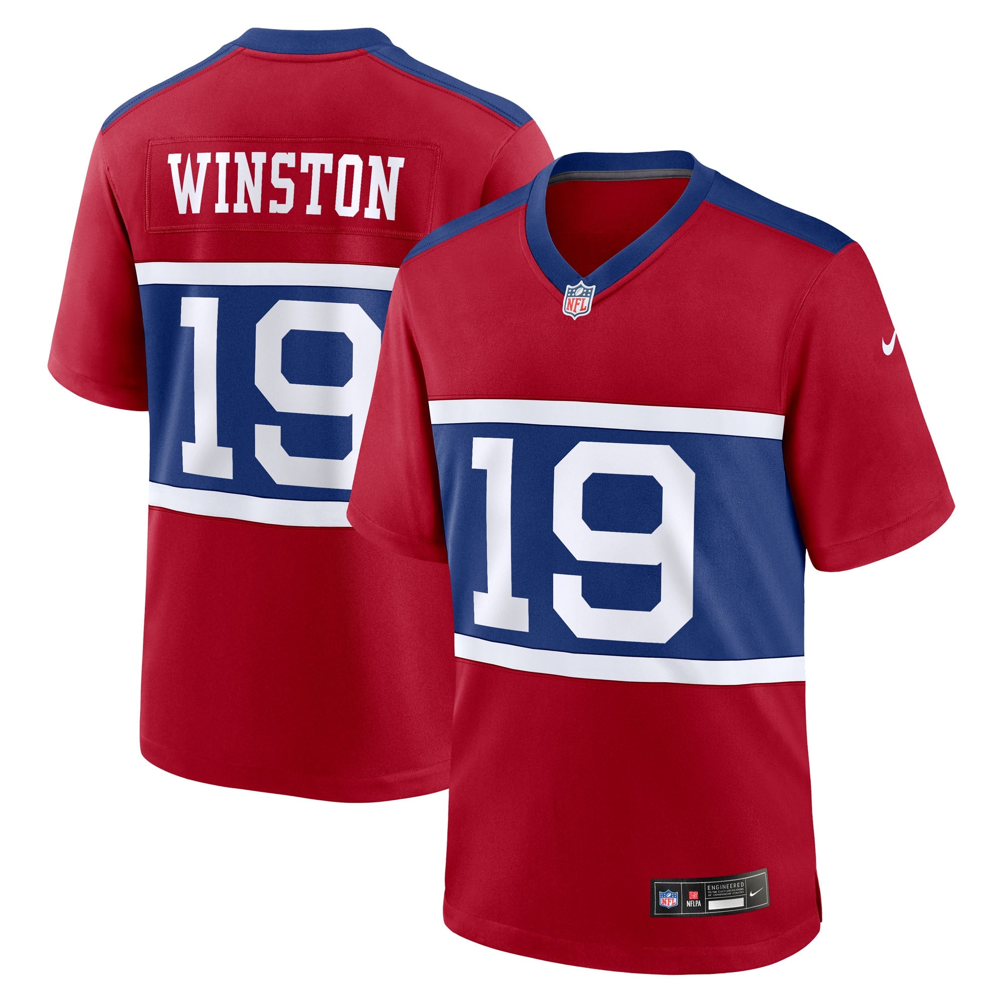 Jameis Winston New York Giants Nike Game Jersey - White/Red - Image 6