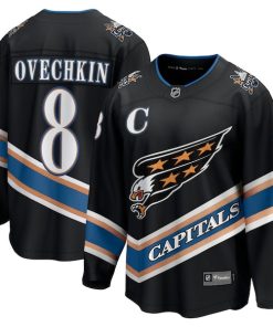 Alternative view of Alexander Ovechkin Washington Capitals  Alternate 50th Anniversary Premier Breakaway Player Jersey - Black/White