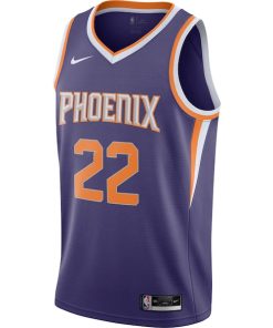 Alternative view of Deandre Ayton Phoenix Suns Nike 2020/21 Swingman Player Jersey - Icon Edition - Purple