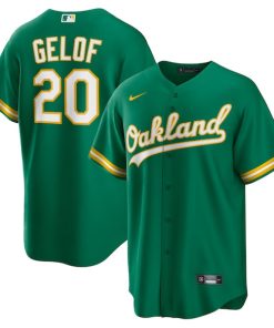 Alternative view of Zack Gelof Oakland Athletics Nike Alternate Replica Jersey - Kelly Green/White