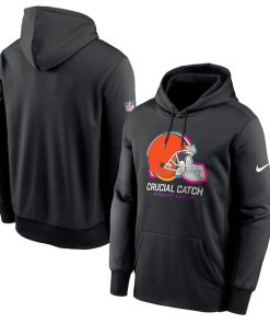 Cleveland Browns Nike 2024 NFL Crucial Catch Performance Fleece Pullover Hoodie - Black