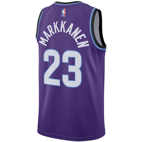 Lauri Markkanen Utah Jazz Nike Unisex Swingman Jersey - Icon Edition - Purple - Image 3