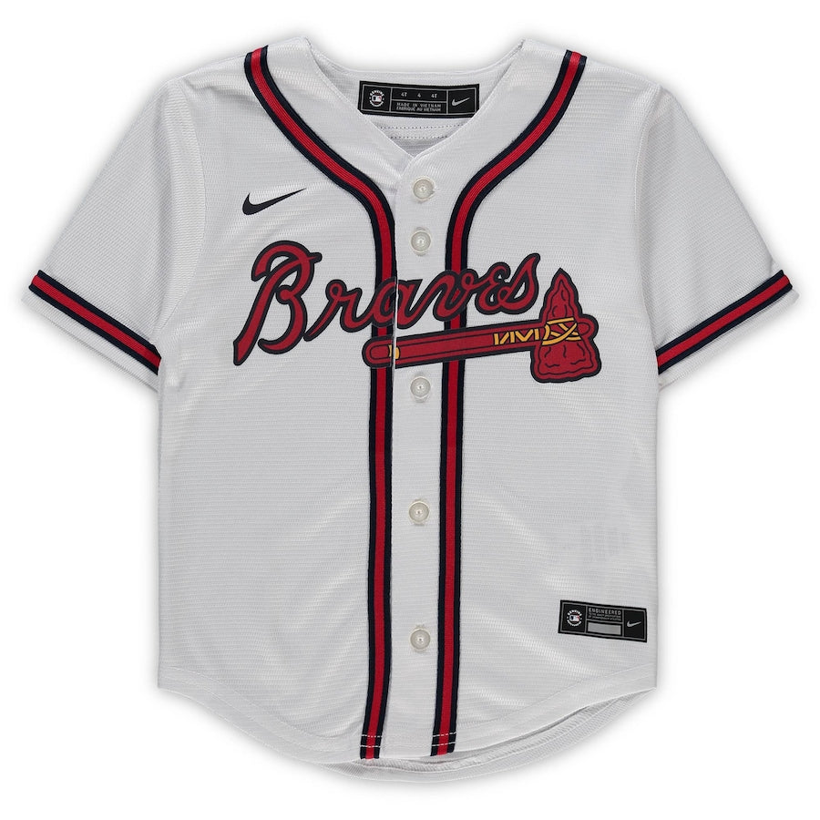 Atlanta Braves Nike Toddler Replica Team Jersey - White - Image 2