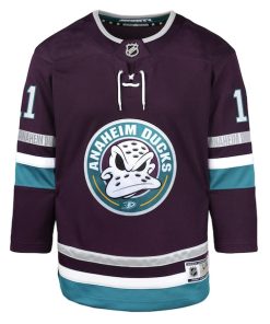 Alternative view of Trevor Zegras Anaheim Ducks Youth 30th Anniversary Premier Player Jersey?¨C Purple
