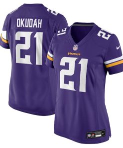 Jeff Okudah Minnesota Vikings Nike Women's Team Game Jersey -  Purple
