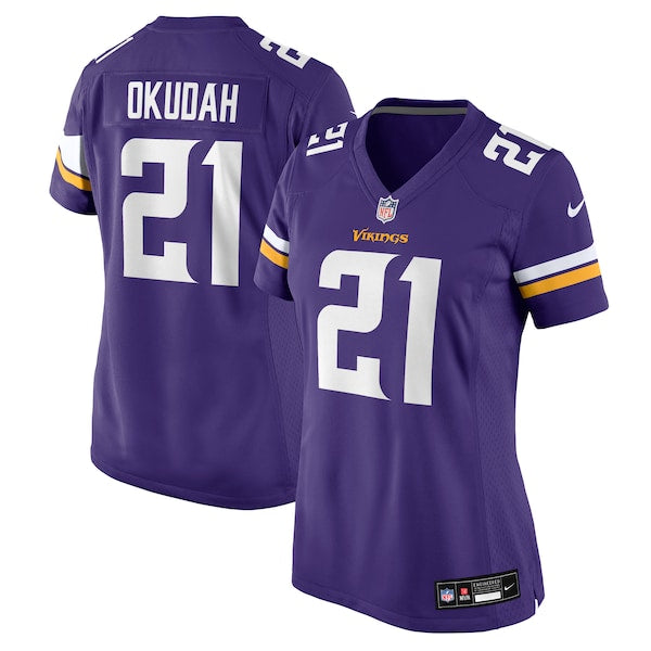 Jeff Okudah Minnesota Vikings Nike Women's Team Game Jersey - Purple
