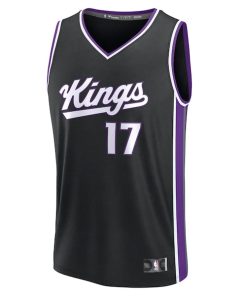 Alternative view of Jonas Valan?i¨±nas Sacramento Kings  Youth Fast Break Replica Player Jersey - Black - Icon Edition