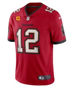 Alternative view of Tom Brady Tampa Bay Buccaneers Nike Captain Vapor Limited Jersey - Red