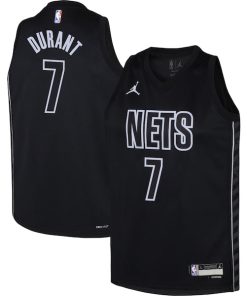 Kevin Durant Brooklyn Nets Jordan Brand Youth Swingman Jersey - Statement Edition - Black