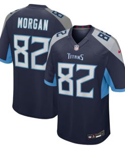 Alternative view of Stanley Morgan Tennessee Titans Nike Team Game Jersey -  Navy