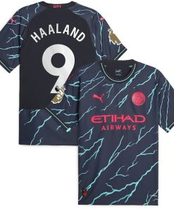 Erling Haaland Manchester City Puma 2023/24 Third Authentic Player Jersey - Navy
