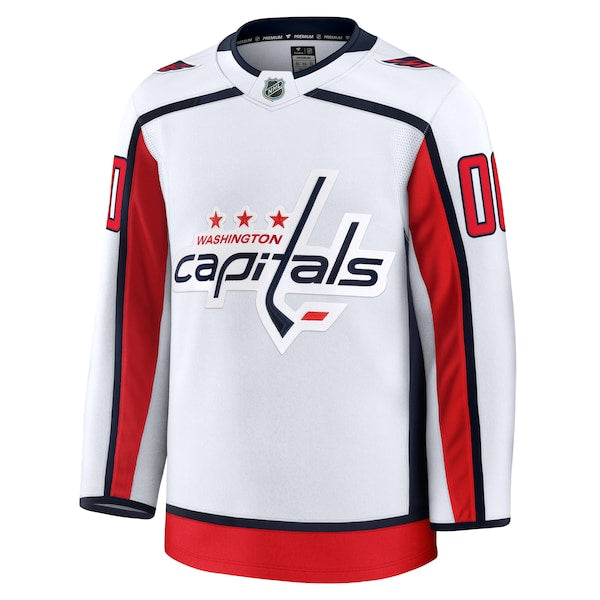 Washington Capitals Away Premium Custom Jersey - White/Red/Black - Image 4