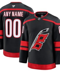 Alternative view of Carolina Hurricanes  Home Premium Custom Jersey - Black/Red/White