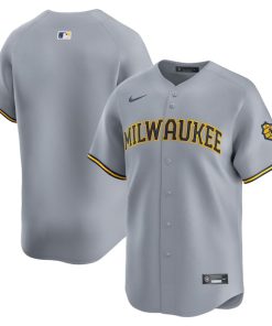 Milwaukee Brewers Nike Away Limited Jersey - Gray