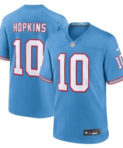 DeAndre Hopkins Tennessee Titans Nike Oilers Throwback Player Game Jersey - Light Blue/Navy/White