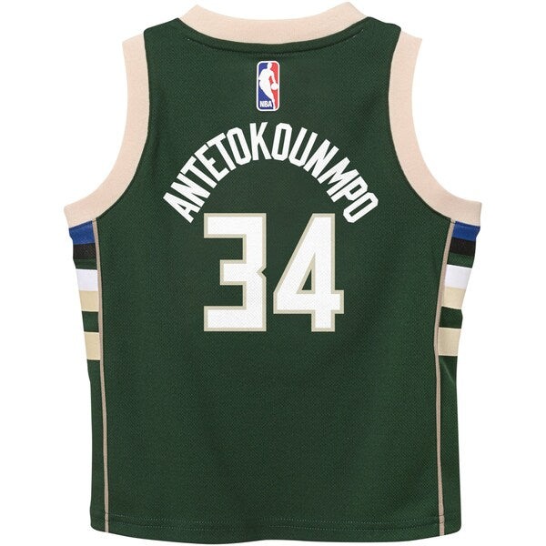 Giannis Antetokounmpo Milwaukee Bucks Nike Preschool Swingman Player Jersey - Icon Edition - Hunter Green - Image 3
