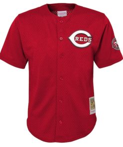 Alternative view of Ken Griffey Jr. Cincinnati Reds Youth Cooperstown Collection?Mesh Batting Practice Jersey - Red