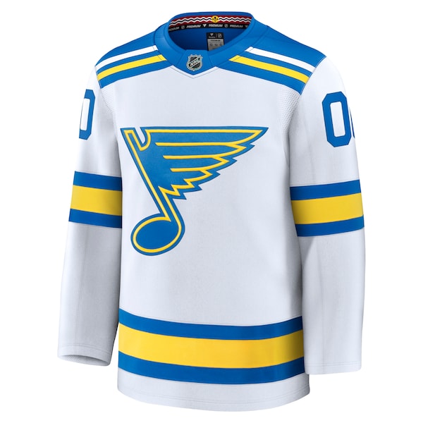 St. Louis Blues Away Premium Custom Jersey - White/Blue - Image 3