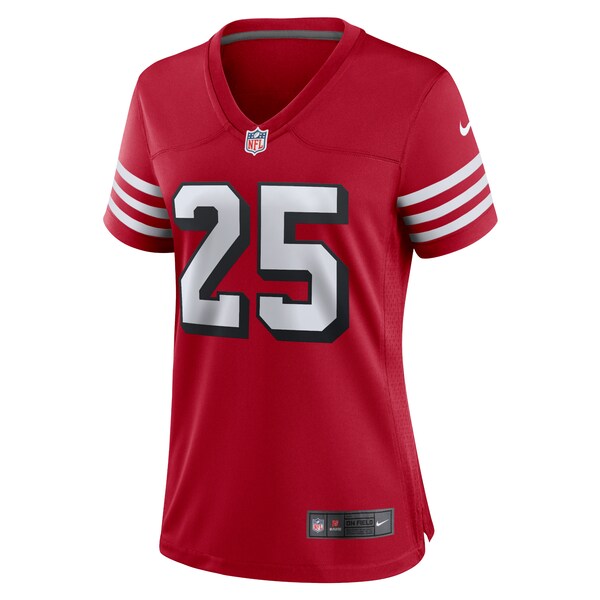 Elijah Mitchell San Francisco 49ers Nike Women's Alternate Team Game Jersey - Scarlet - Image 2