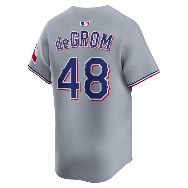 Jacob deGrom Texas Rangers Nike Road Limited Player Jersey - Gray - Image 3