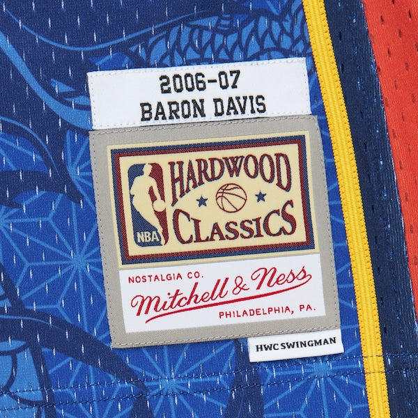 Baron Davis Golden State Warriors 2006/07 Hardwood Classics Asian Heritage 6.0 Swingman Throwback Player Jersey - Royal - Image 7