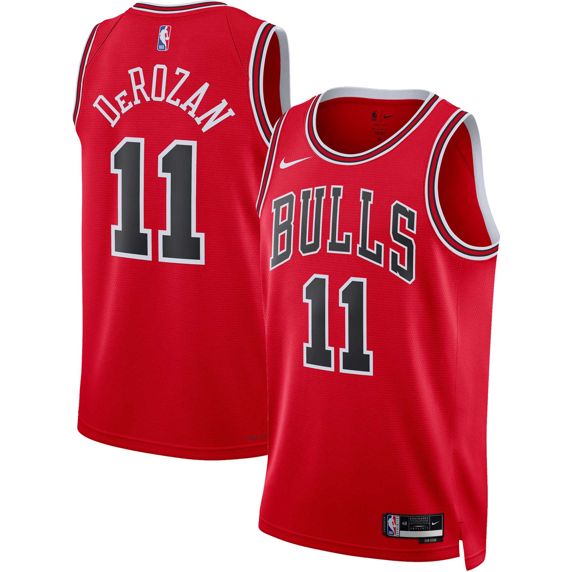 DeMar DeRozan Chicago Bulls Nike Unisex Swingman Jersey - Association Edition - White/Red - Image 2