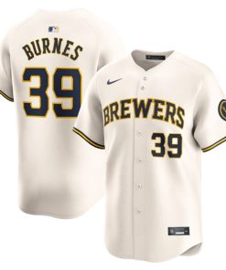 Corbin Burnes Milwaukee Brewers Nike Home Limited Player Jersey - Cream