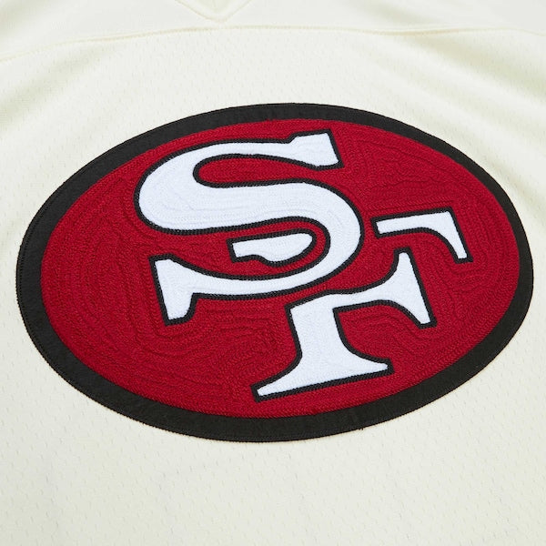 Joe Montana San Francisco 49ers Chainstitch Legacy Jersey - Cream - Image 4