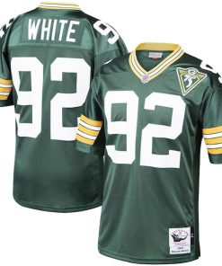 Reggie White Green Bay Packers 1993 Authentic Throwback Retired Player Jersey - Green