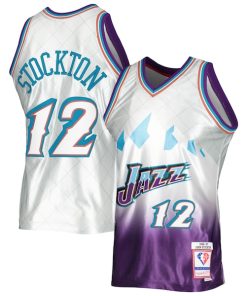 John Stockton Utah Jazz 1996/97 Hardwood Classics 75th Anniversary Swingman Jersey - Platinum
