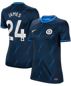 Reece James Chelsea Nike Women's 2023/24 Away Stadium Replica Player Jersey - Navy/Blue