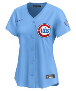 Alternative view of Chicago Cubs Nike Women's Alternate Limited Jersey - Light Blue