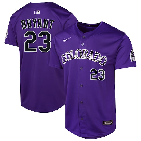 Kris Bryant Colorado Rockies Nike Youth Alternate Limited Player Jersey - Purple/White - Image 2