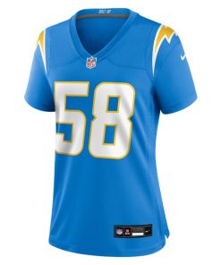 Alternative view of Marlowe Wax Los Angeles Chargers Nike Women's Team Game Jersey -  Powder Blue