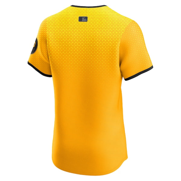 Pittsburgh Pirates Nike City Connect Elite Jersey - Gold - Image 3