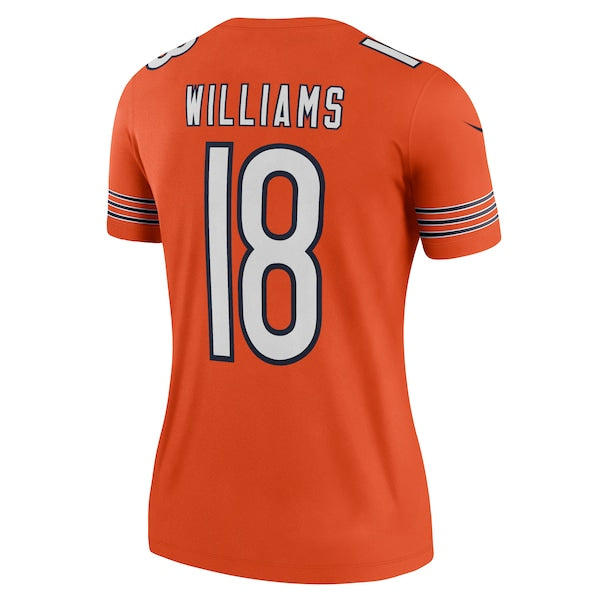 Caleb Williams Chicago Bears Nike Women's Alternate Legend Player Performance Top - Orange/Navy - Image 4