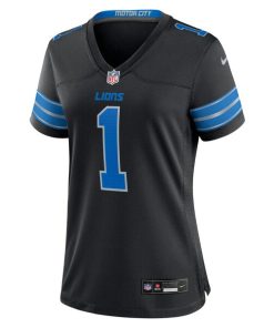 Alternative view of Jameson Williams Detroit Lions Nike Women's 2nd Alternate Game Player Jersey - Black