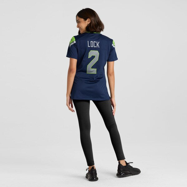 Drew Lock Seattle Seahawks Nike Women's Team Game Jersey - College Navy - Image 5
