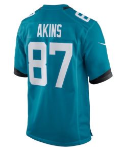 Alternative view of Jordan Akins Jacksonville Jaguars Nike Team Game Jersey -  Teal
