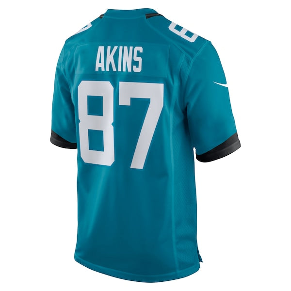 Jordan Akins Jacksonville Jaguars Nike Team Game Jersey - Teal - Image 2