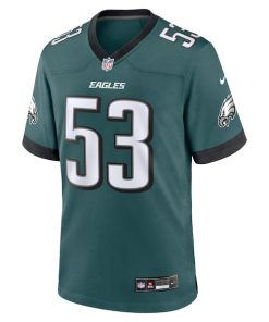 Alternative view of Zach Baun Philadelphia Eagles Nike  Game Jersey - Midnight Green