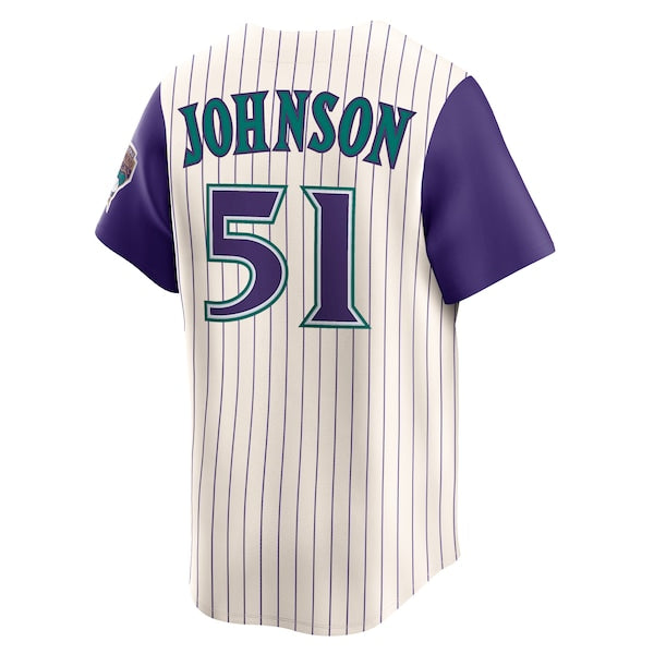 Randy Johnson Arizona Diamondbacks Nike Throwback Cooperstown Collection Limited Jersey - Cream - Image 3